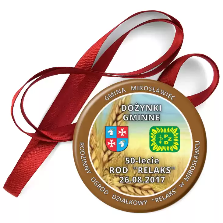 przypinka medal Dożynki Gminne Mirosławiec 2017