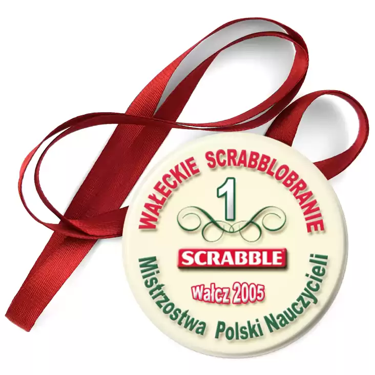 przypinka medal Mistrzostwa Polski Nauczycieli - Scrabble 2005