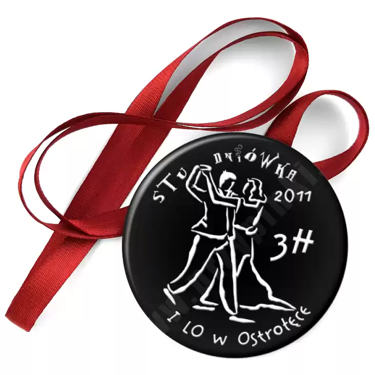 przypinka medal I LO w Ostrołęce - Studniówka 2011