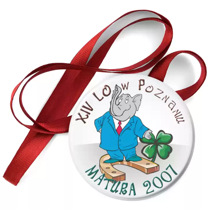 przypinka medal Matura 2007 - XIV Lo nw Poznaniu