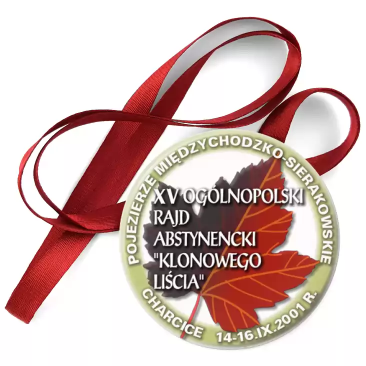 przypinka medal XV Ogólnopolski Rajd Abstynencki Klonowego Liścia 