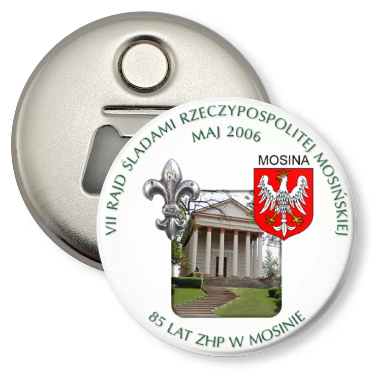 przypinka otwieracz-magnes VII Śladami Historii Rzeczypospolitej Mosińskiej