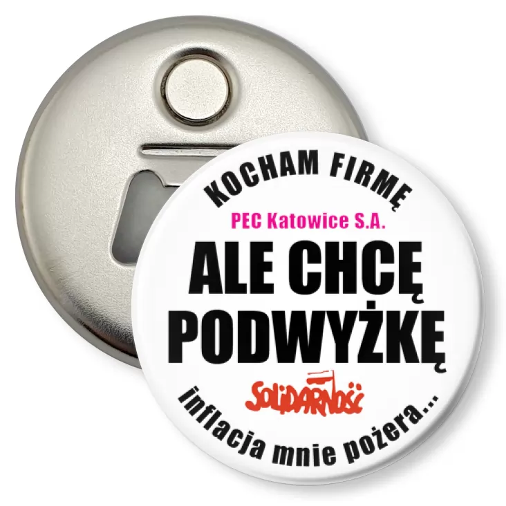 przypinka otwieracz-magnes PEC Katowice S.A.