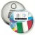 Przypinka otwieracz-magnes 300 dni do Euro - II Piłkarska Gra Miejska - Włochy