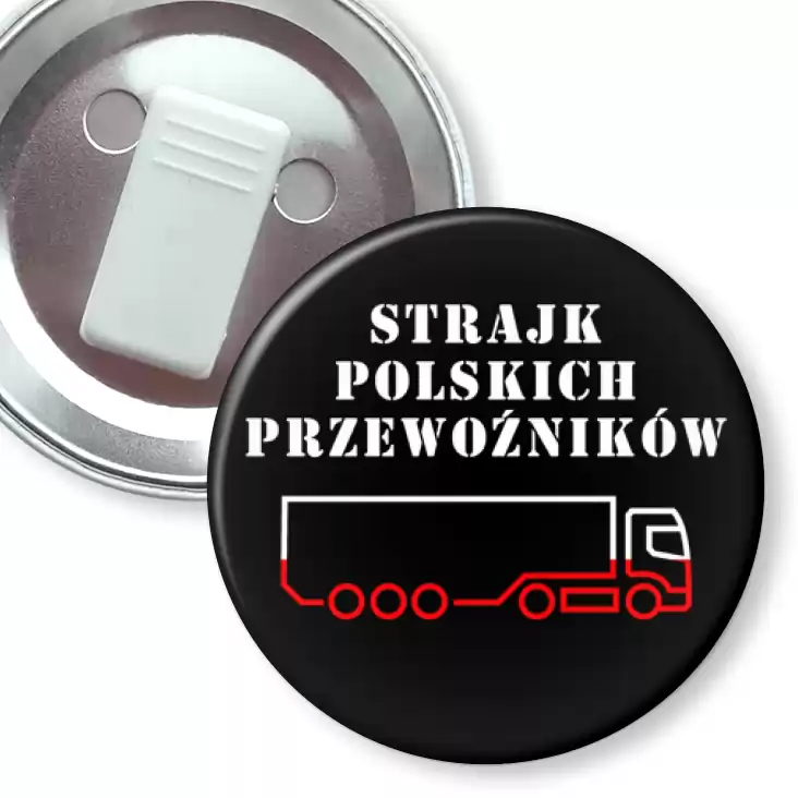 przypinka z żabką Strajk Polskich Przewoźników