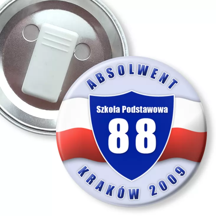 przypinka z żabką SP 88 Kraków Absolwent