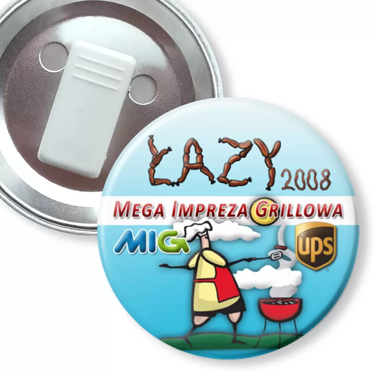 przypinka z żabką MIG 2008 - Mega Impreza Grillowa