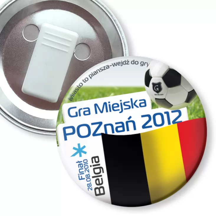 przypinka z żabką Gra Miejska - Poznań 2012 - Belgia