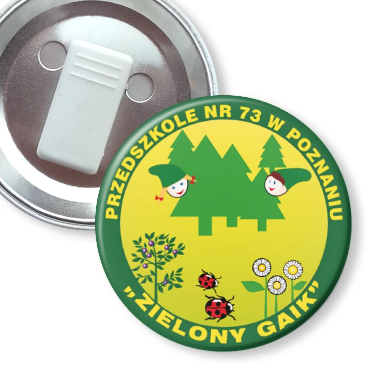 przypinka z żabką Zielony Gaik - Przedszkole Nr 73