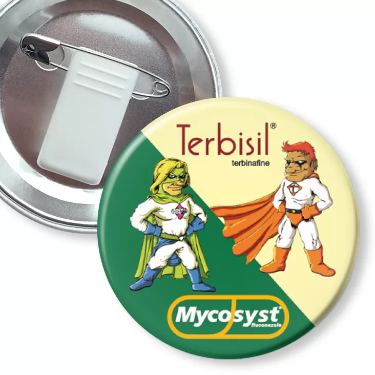 przypinka z żabką i agrafką Terbisil