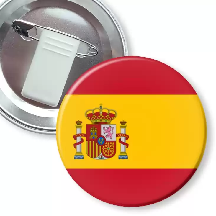 przypinka z żabką i agrafką Flaga Hiszpania