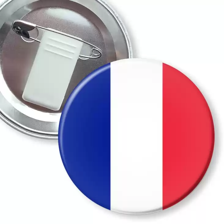 przypinka z żabką i agrafką Flaga Francja